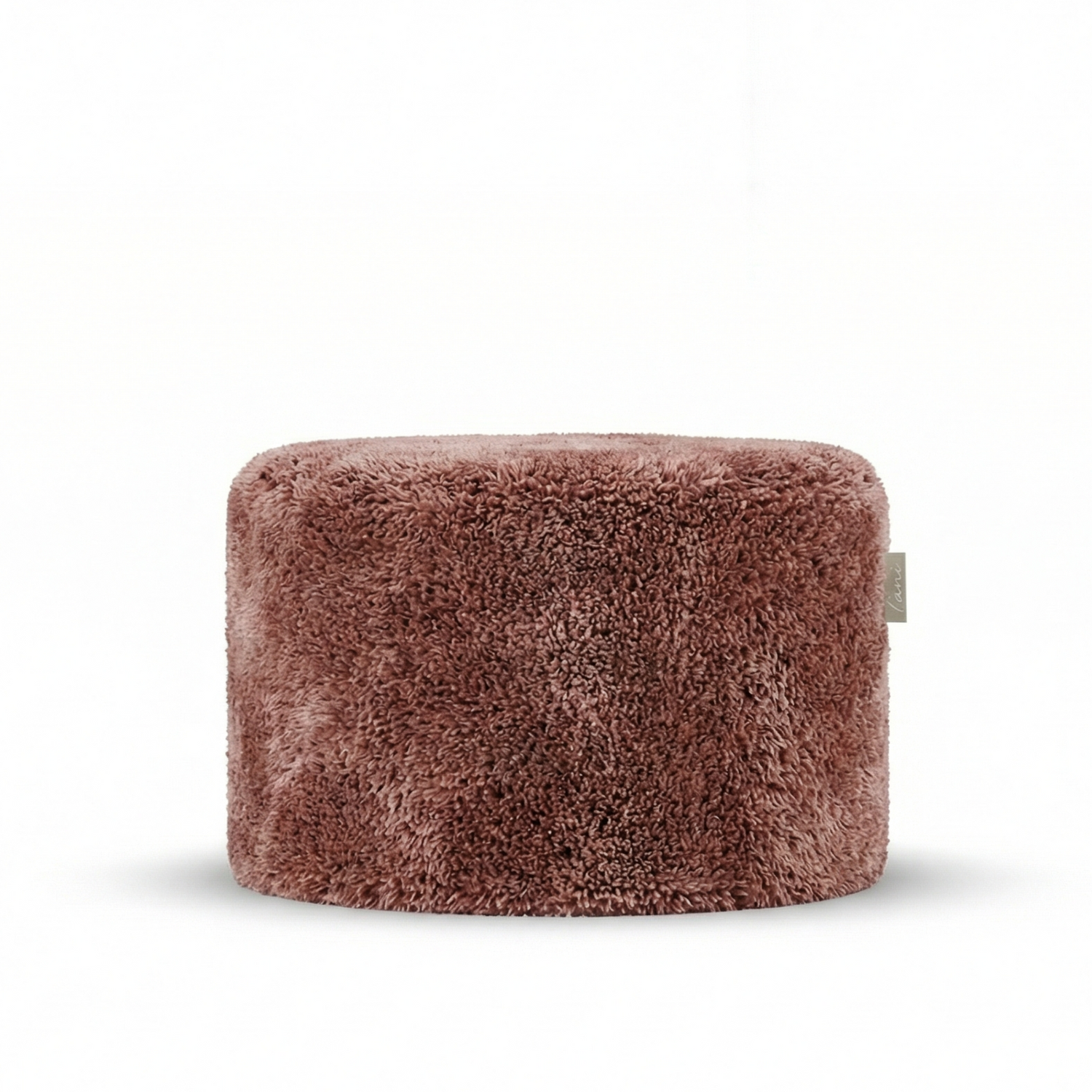 Laui Lounge Indoor Pouf Doodle Soft Pink Ø68x35 cm, brede ronde poef in oudroze