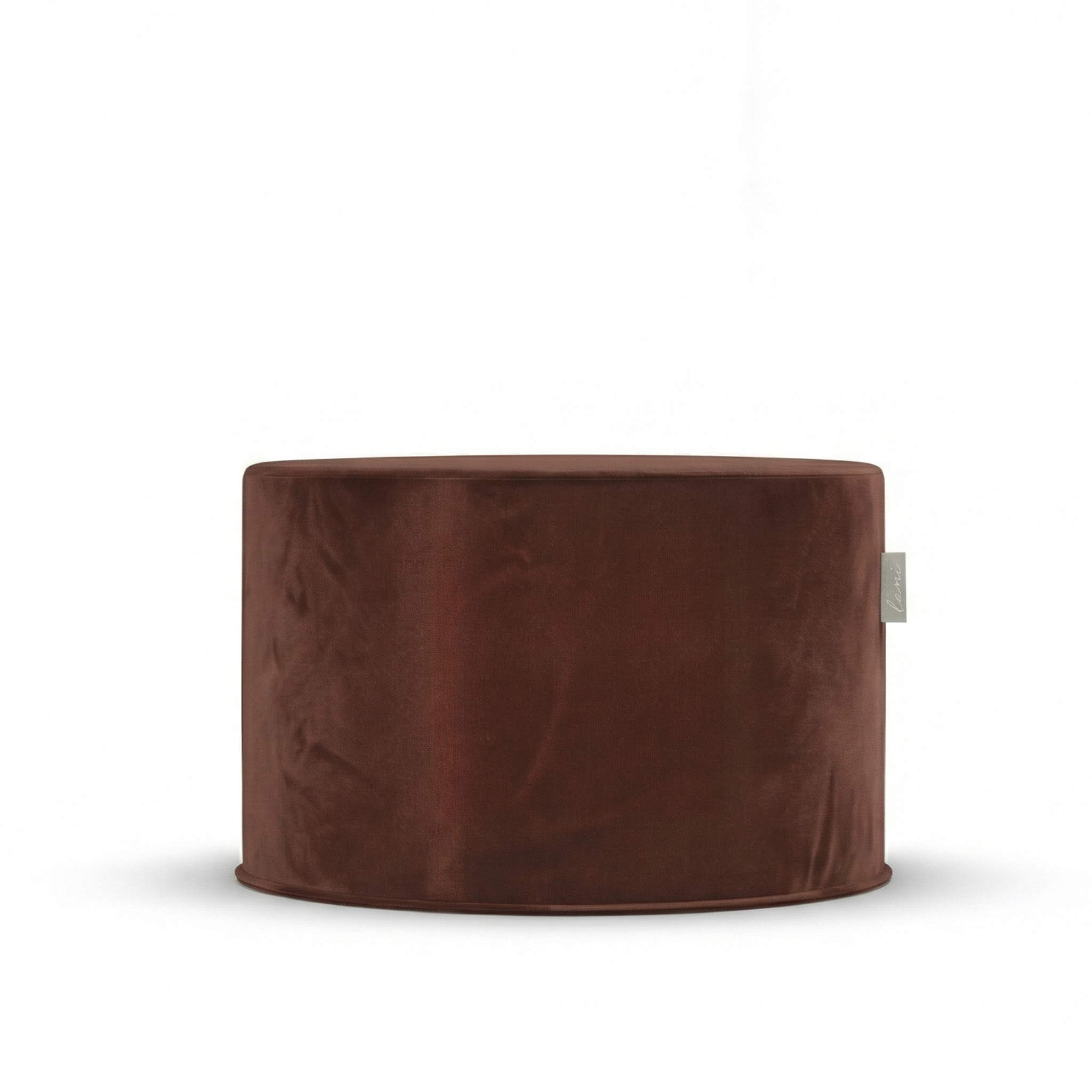 Laui Lounge Indoor Pouf Velvet Copper Ø68x35 cm, brede ronde koperkleurige velvet poef