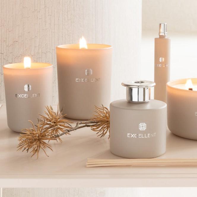 Interieurspray Excellent Glas Beige 50ML - Geurstokjes - J-Line - livinglovely.nl