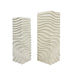 Isaiah wit mdf Zuil wavy design Set van 2 PTMD - Zuil - PTMD - livinglovely.nl