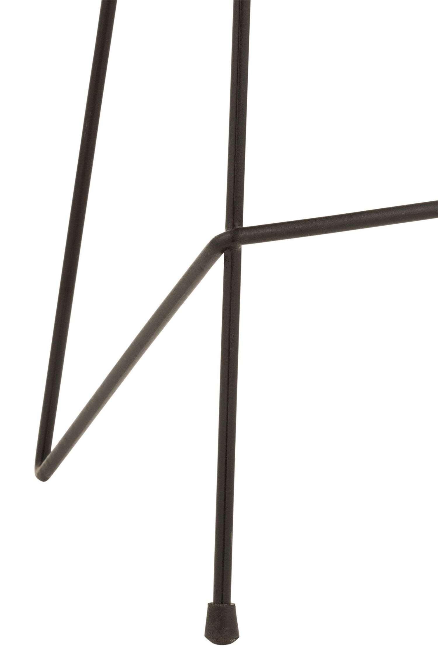 J-Line Barstoel Teakhout Ijzer Naturel - Barkruk - J-Line - livinglovely.nl