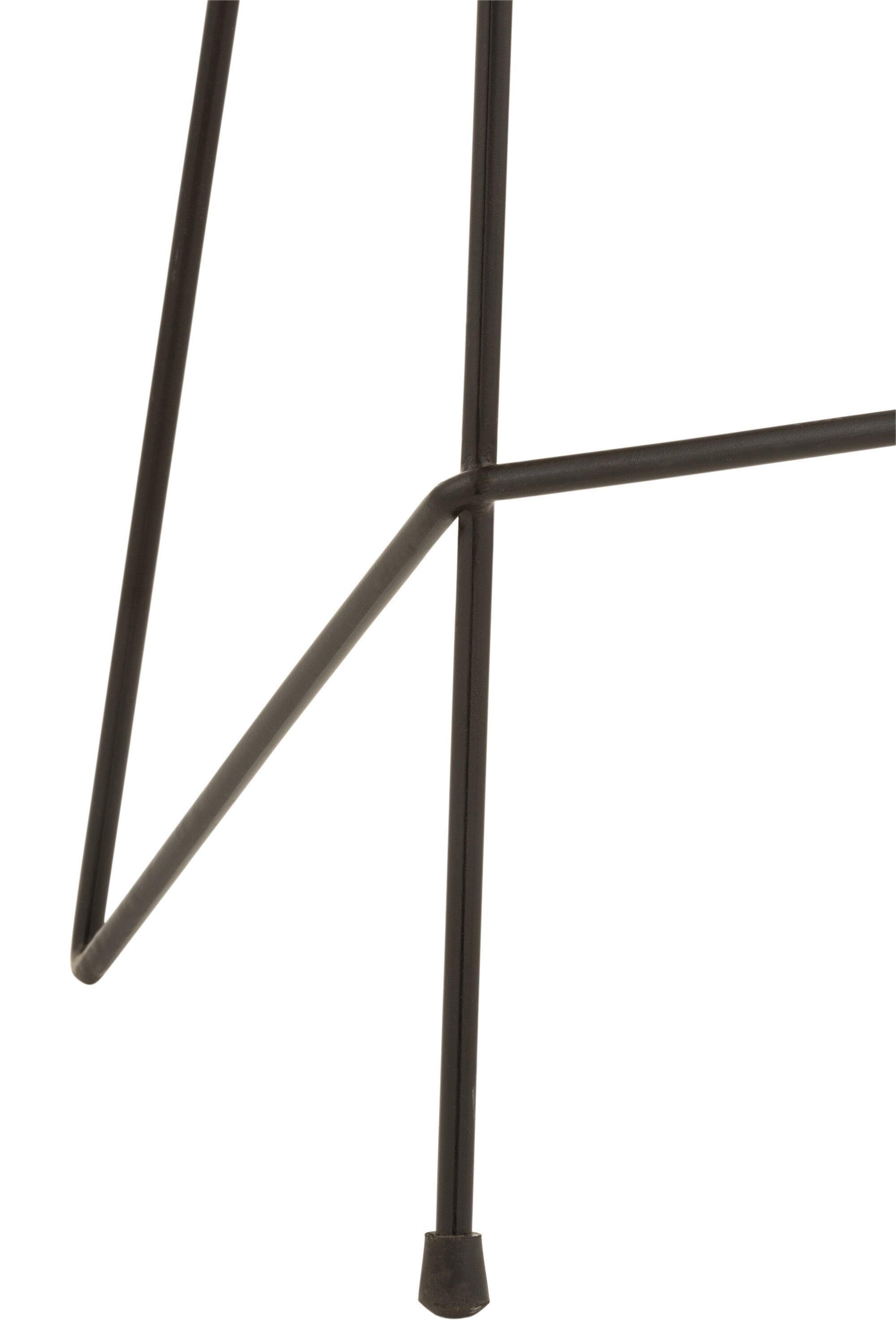 J-Line Barstoel Teakhout Ijzer Naturel - Barkruk - J-Line - livinglovely.nl