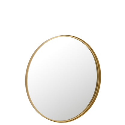 J-Line Spiegel Goud Medium Ø80cm - Spiegel - J-Line - livinglovely.nl