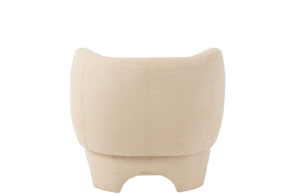 J-Line Witte Compacte 1-zits Fauteuil J-Line - Fauteuil - J-Line - livinglovely.nl