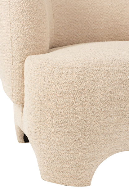J-Line Witte Compacte 1-zits Fauteuil J-Line - Fauteuil - J-Line - livinglovely.nl
