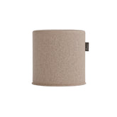 Laui Lounge Japandi Round Pouf Ø44 in Shitake, ronde poef met linnenlook