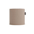 Laui Lounge Japandi Round Pouf Ø44 in Shitake, ronde poef met linnenlook