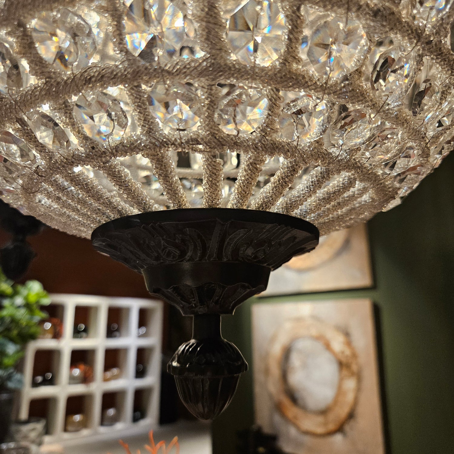 Jaris Crystal Hanging Ball Chandelier Lamp L 	65x65x85cm PTMD - Hanglamp - PTMD - livinglovely.nl