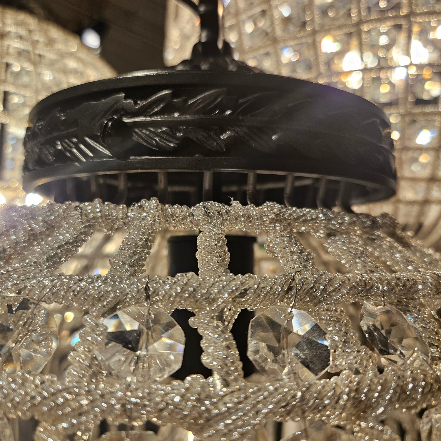 Jaris Crystal Hanging Ball Chandelier Lamp L 	65x65x85cm PTMD - Hanglamp - PTMD - livinglovely.nl