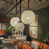 Jaris Crystal Hanging Ball Chandelier Lamp L 	65x65x85cm PTMD - Hanglamp - PTMD - livinglovely.nl