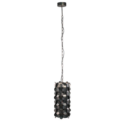 Jaye Black Iron Hanging Lamp Circle Pattern Small PTMD - Hanglamp - PTMD - livinglovely.nl