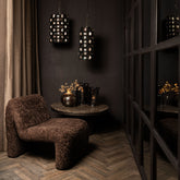 Jaye Black Iron Hanging Lamp Circle Pattern Wide PTMD - Hanglamp - PTMD - livinglovely.nl