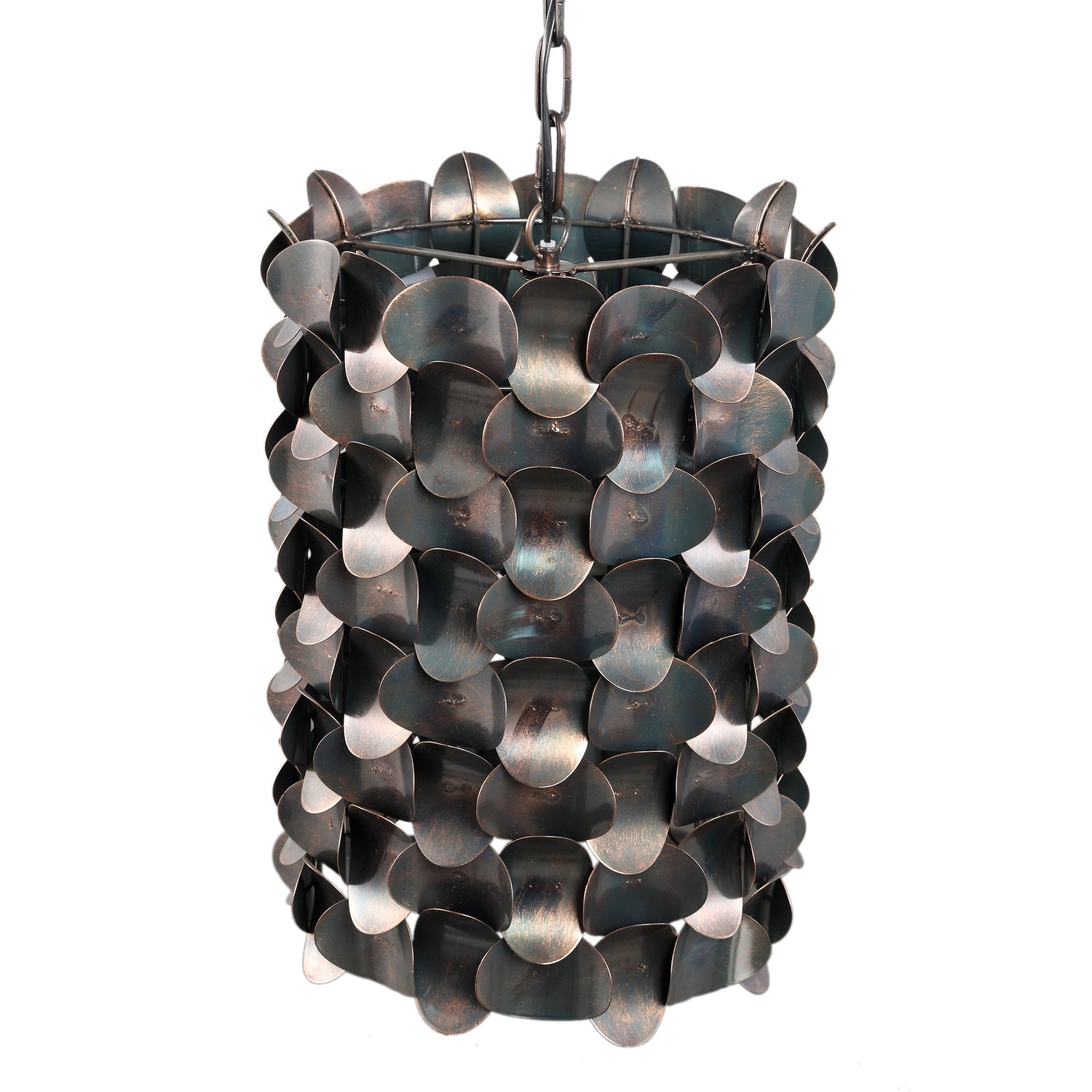 Jaye Black Iron Hanging Lamp Circle Pattern Wide PTMD - Hanglamp - PTMD - livinglovely.nl