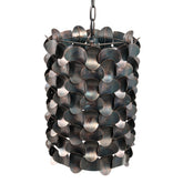 Jaye Black Iron Hanging Lamp Circle Pattern Wide PTMD - Hanglamp - PTMD - livinglovely.nl