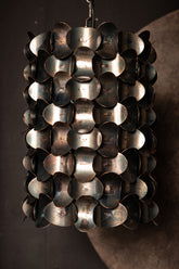 Jaye Black Iron Hanging Lamp Circle Pattern Wide PTMD - Hanglamp - PTMD - livinglovely.nl