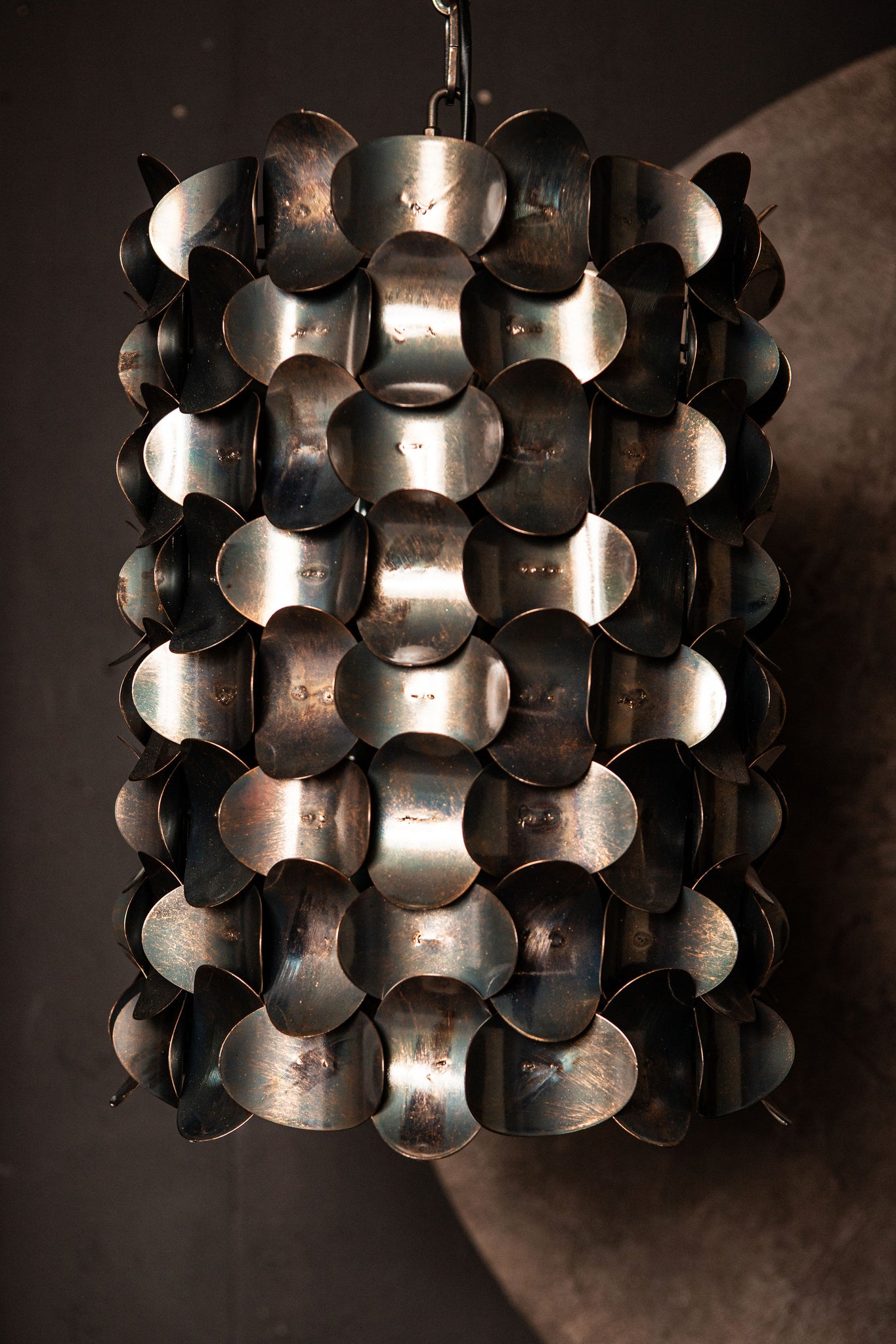 Jaye Black Iron Hanging Lamp Circle Pattern Wide PTMD - Hanglamp - PTMD - livinglovely.nl