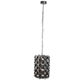 Jaye Black Iron Hanging Lamp Circle Pattern Wide PTMD - Hanglamp - PTMD - livinglovely.nl