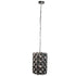 Jaye Black Iron Hanging Lamp Circle Pattern Wide PTMD - Hanglamp - PTMD - livinglovely.nl