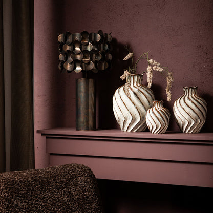 Jaye Black Iron Table Lamp Bended Circle Pattern PTMD - Tafellamp - PTMD - livinglovely.nl