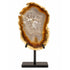 Josha Ornament Irisagaat Naturel Plak van PTMD, plak natuursteen als decoratief ornament op witte achtergrond
