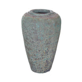 Jossilyn Green Round Ceramic Pot Rough Finish High PTMD - Pot - PTMD - livinglovely.nl