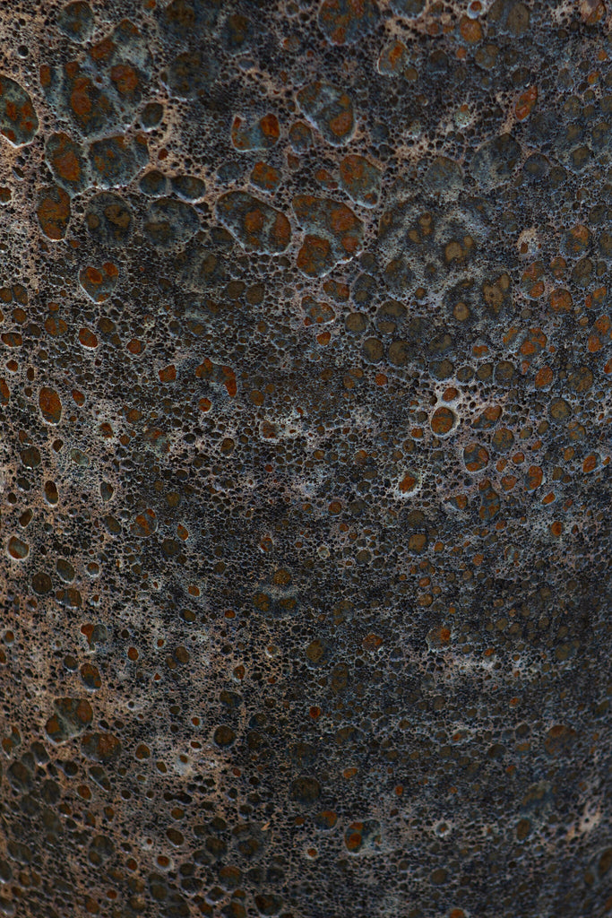 Jossilyn Green Round Ceramic Pot Rough Finish High PTMD - Pot - PTMD - livinglovely.nl