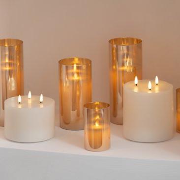 Kaars Led 3 Vlammen Wit Large - LED Kaars - J-Line - livinglovely.nl