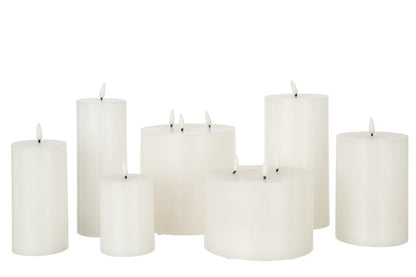 Kaars Led 3 Vlammen Wit Large - LED Kaars - J-Line - livinglovely.nl