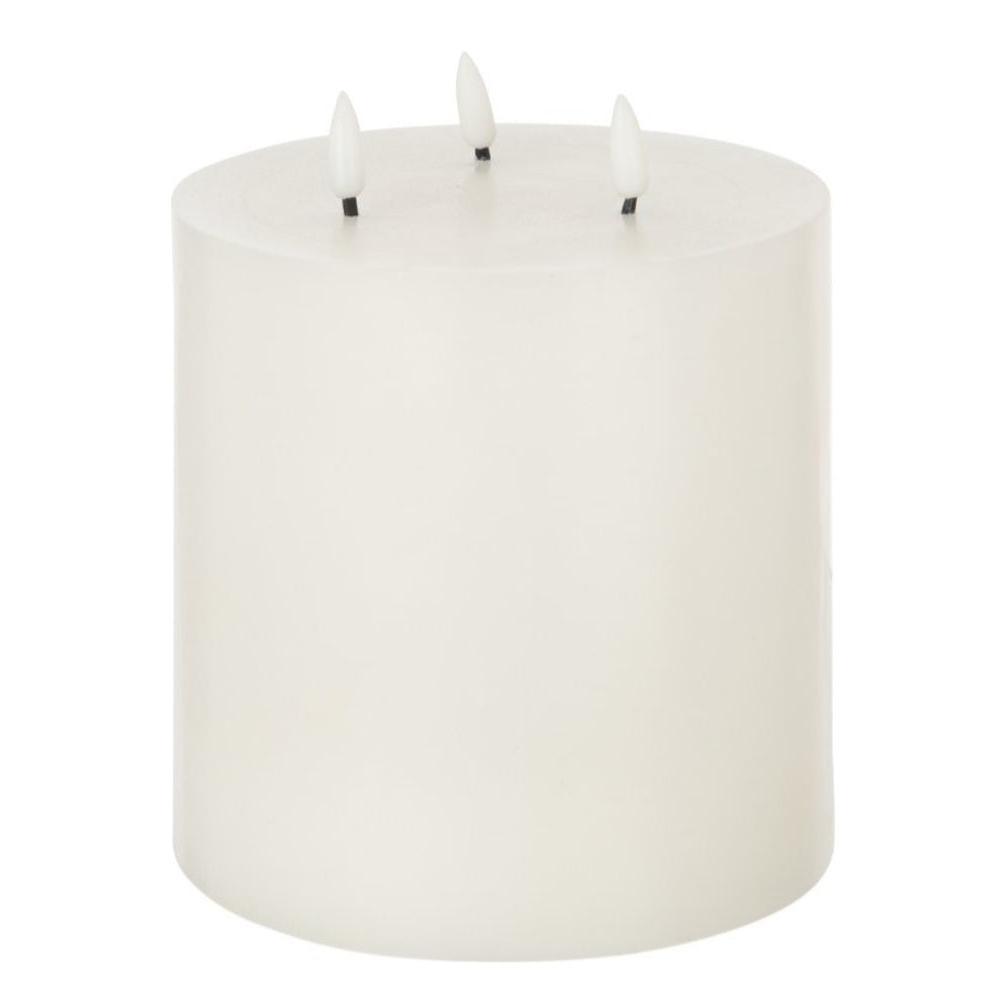 Kaars Led 3 Vlammen Wit Large - LED Kaars - J-Line - livinglovely.nl