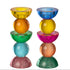 Kaarshouder Glas Meerkleurig Small Set van 2 - Kaarshouder - J-Line - livinglovely.nl