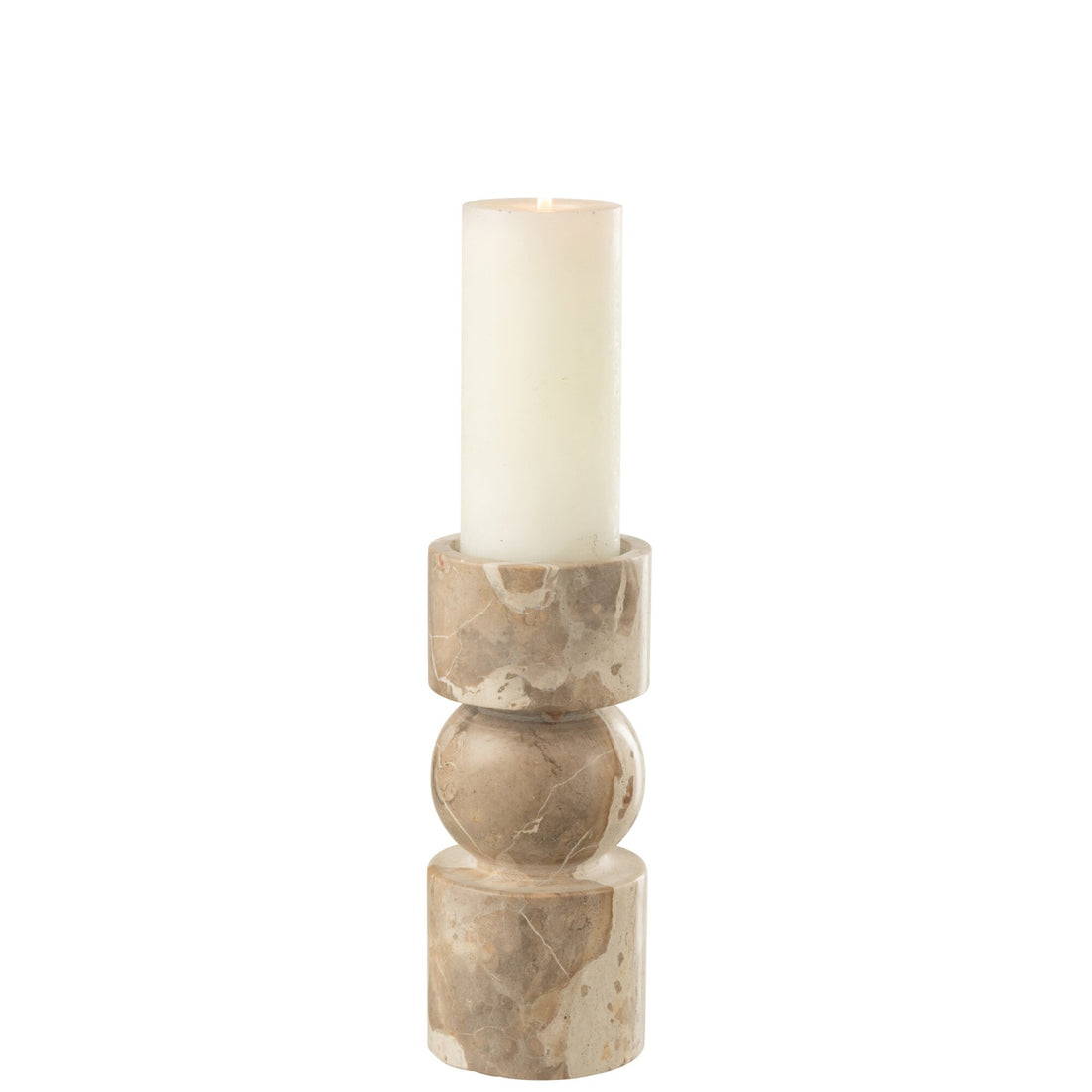 Kerzenhalter Marmor Beige Klein J-Line