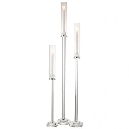 Kaarshouder Moira Glas Transparant Small - Kandelaar - J-Line - livinglovely.nl