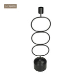Kaarshouder Ringen Zwart 11x8x39cm 1 + 1 Gratis - Kandelaar - Living Lovely - livinglovely.nl