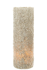 Kaarshouder Rock Glas/Steen Wit Extra Large - Kandelaar - J-Line - livinglovely.nl