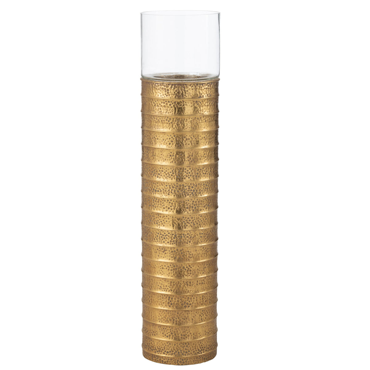 Kerzenhalter Säule Metall/Glas Gold Large J-Line