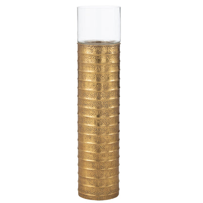Kerzenhalter Säule Metall/Glas Gold Large J-Line