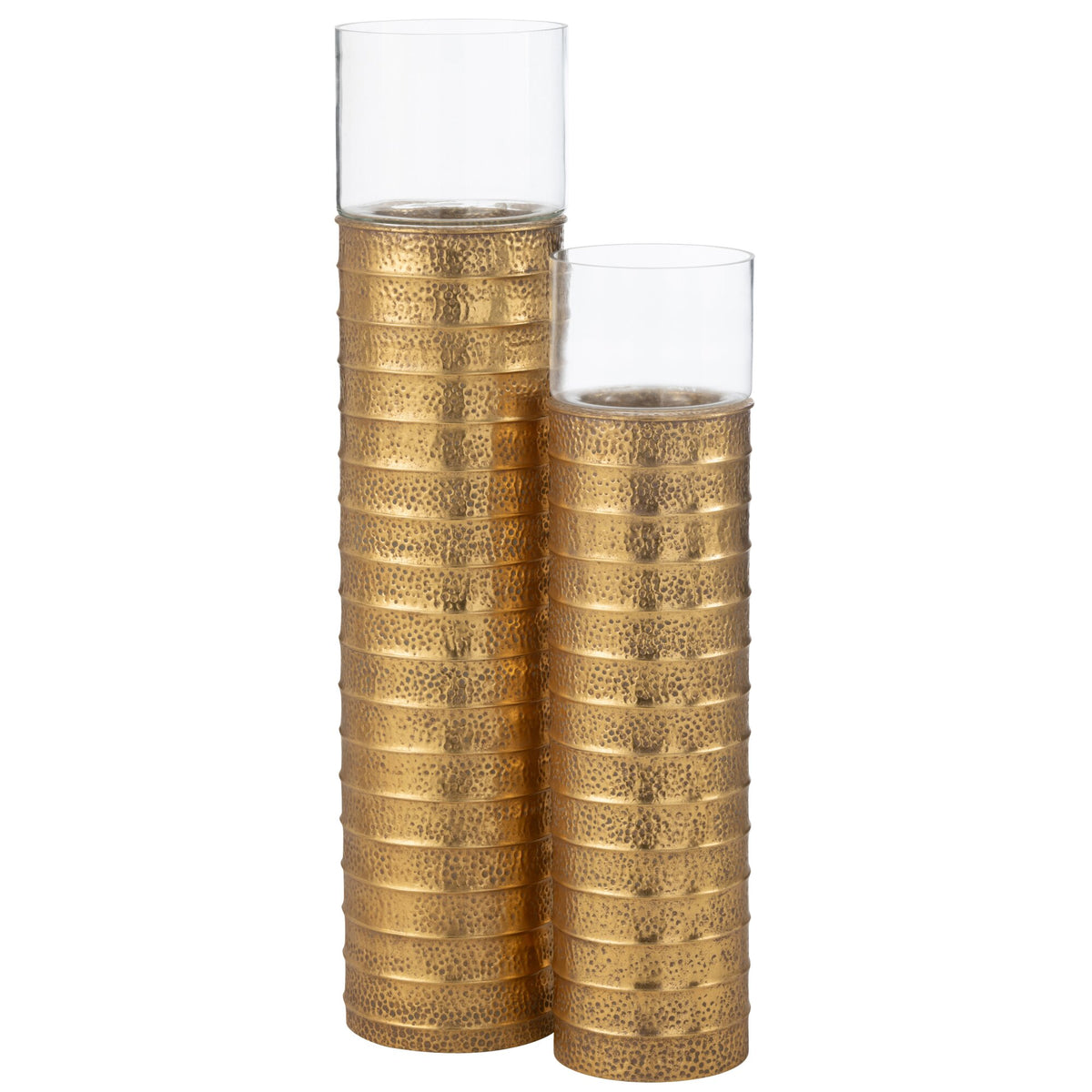 Kerzenhalter Säule Metall/Glas Gold Large J-Line