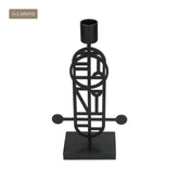 Kaarshouder Zwart 12x6x23cm 1 + 1 Gratis - Kandelaar - Living Lovely - livinglovely.nl