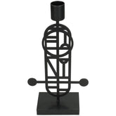 Kaarshouder Zwart 12x6x23cm 1 + 1 Gratis - Kandelaar - Living Lovely - livinglovely.nl