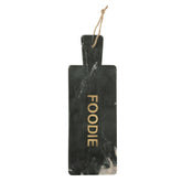 Kaasplank Foodie Rechthoek Marmer Zwart/Goudkleurig Large - Serveerplank - J-Line - livinglovely.nl