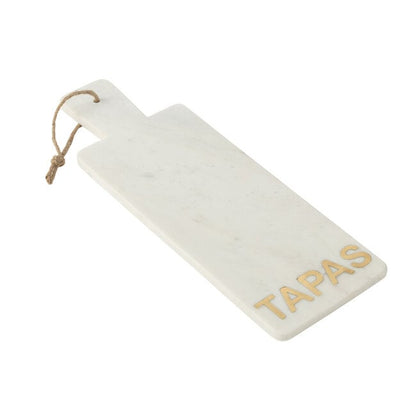 Kaasplank Rechthoekig Tapas Marmer Wit - Serveerplank - J-Line - livinglovely.nl