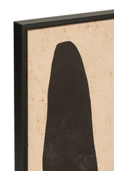 Rahmen Blatt Abstrakt Holz/Leinwand Braun/Schwarz - Gemälde - J-Line - livinglovely.de