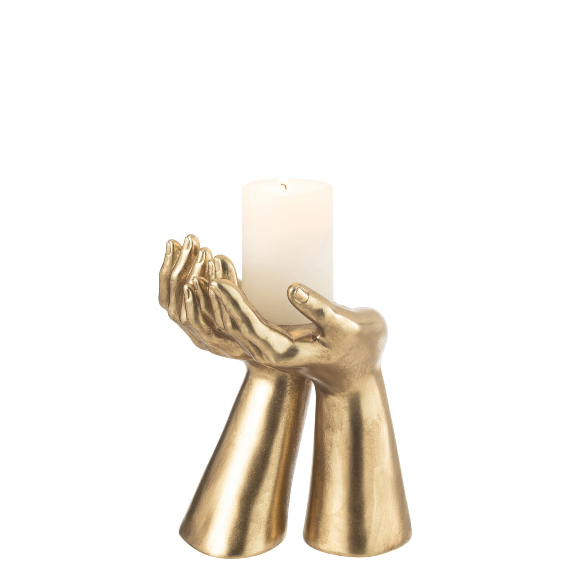Kandelaar Handen Resine Goud J-Line