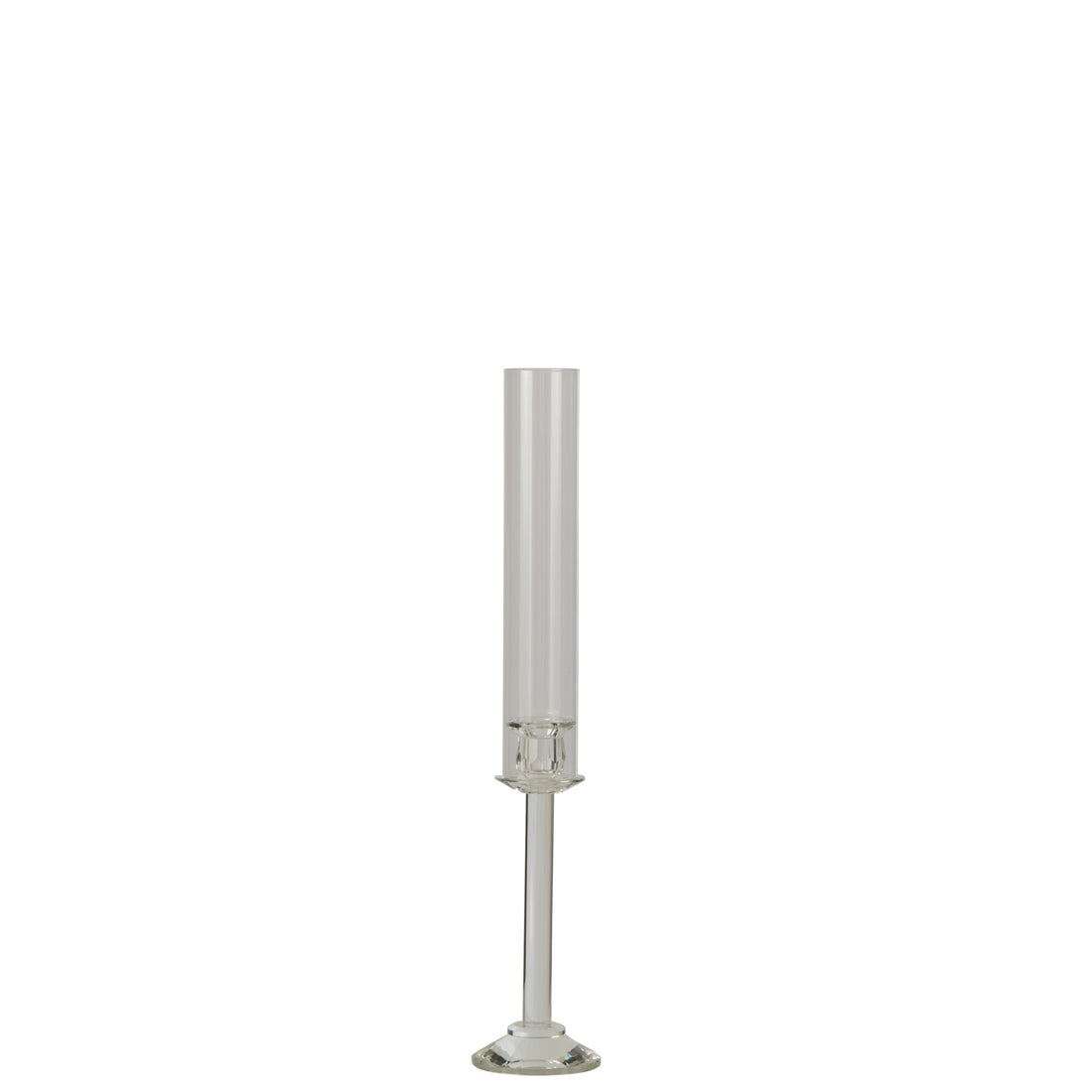 Kandelaar Kristal Transparant Small van J-Line, kristallen kandelaar in transparant van Ø11cm x H61cm