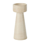 Kandelaar Orlina Cement Creme Large - Kandelaar - J-Line - livinglovely.nl