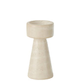 Kandelaar Orlina Cement Creme Medium - Kandelaar - J-Line - livinglovely.nl
