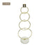 Kandelaar Ringen Goud op marmeren voet 13x9x36cm 1 + 1 Gratis - Kandelaar - Living Lovely - livinglovely.nl