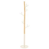 Kapstok Hout Wit/Naturel - Kapstok - J-Line - livinglovely.nl