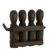 Kapstok Puppets Hout Zwart - Kapstok - J-Line - livinglovely.nl