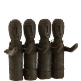 Kapstok Puppets Hout Zwart - Kapstok - J-Line - livinglovely.nl